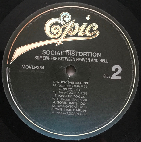 Social Distortion – Somewhere Between Heaven And Hell LP vinyl record, image 4 of 6