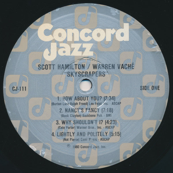 Scott Hamilton, Warren Vaché – Skyscrapers LP vinyl record, image 3 of 4