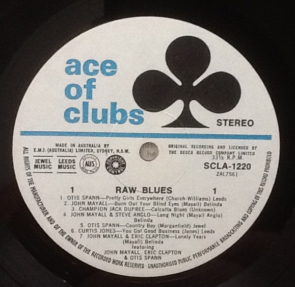 Various – Raw Blues LP vinyl record, image 3 of 4