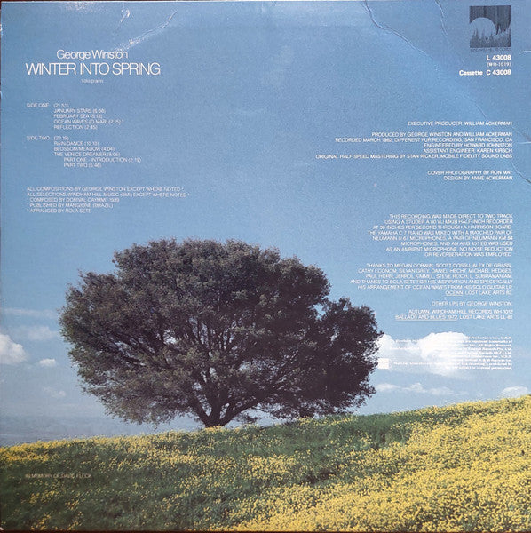 George Winston – Winter Into Spring LP vinyl record, image 2 of 4