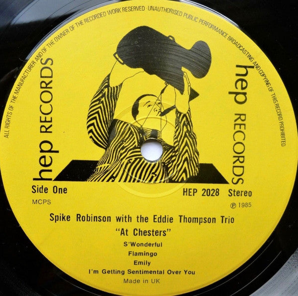 Spike Robinson, Eddie Thompson Trio – At Chesters LP vinyl record, image 3 of 3