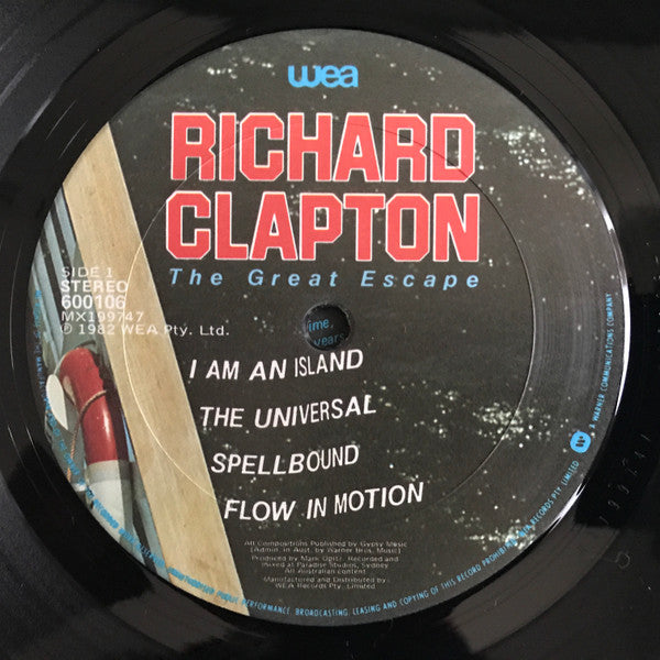 Richard Clapton – The Great Escape LP vinyl record, image 5 of 6
