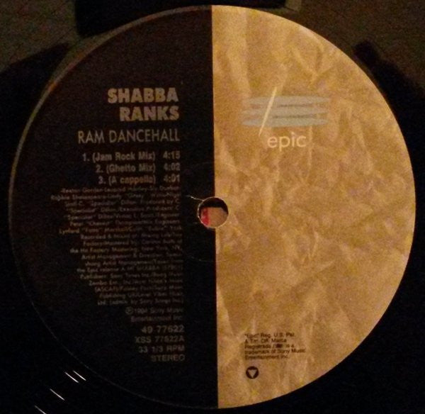 Shabba Ranks – Ram Dancehall / Original Woman 12" vinyl record, image 3 of 4