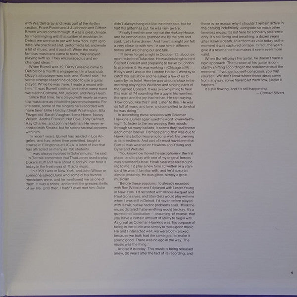 Kenny Burrell, Coleman Hawkins – Moonglow (2xLP) LP vinyl record, image 4 of 8