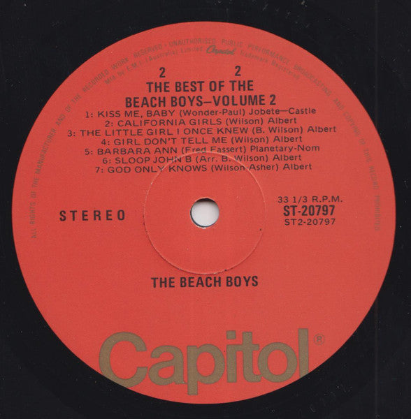 The Beach Boys – The Best Of The Beach Boys Volume 2 LP vinyl record, image 4 of 4