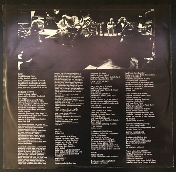 Toto – Toto IV LP vinyl record, image 6 of 6