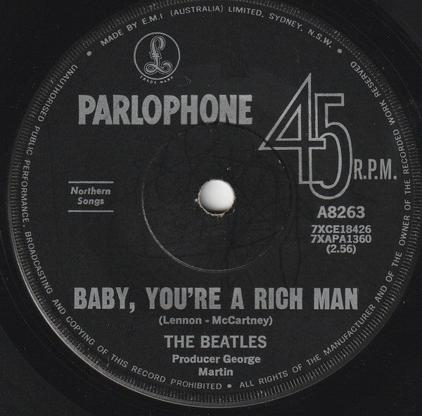 The Beatles – All You Need Is Love 7" vinyl record, image 2 of 2