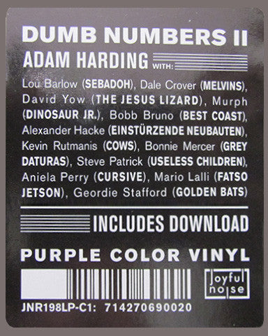 Dumb Numbers – Dumb Numbers II LP vinyl record, image 2 of 2