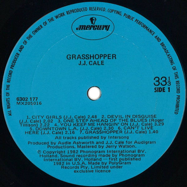 J.J. Cale – Grasshopper LP vinyl record, image 3 of 4