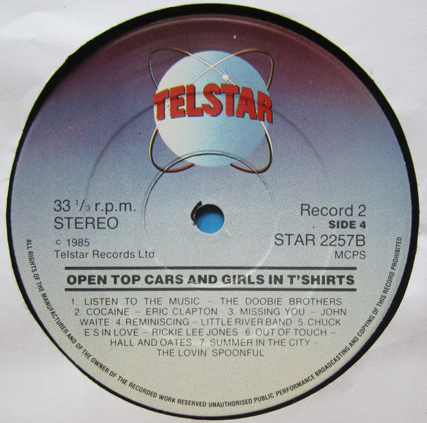 Various – Open Top Cars And Girls In T'Shirts (2xLP) LP vinyl record, image 9 of 9