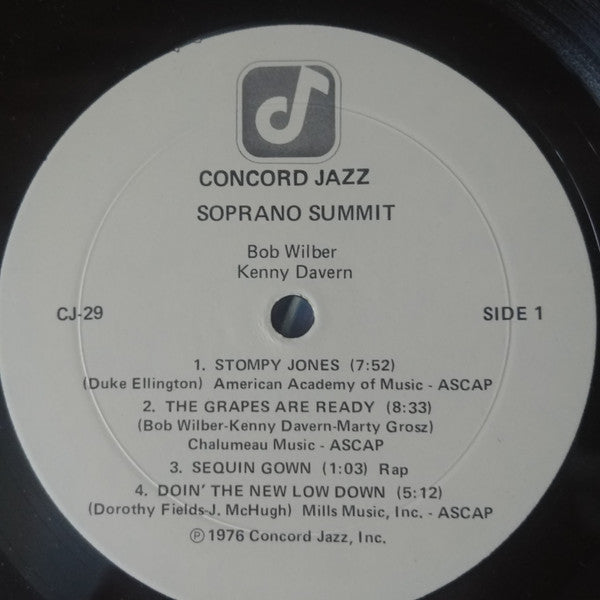 Bob Wilber, Kenny Davern, Marty Grosz, Ray Brown, Jake Hanna, Soprano Summit – Soprano Summit In Concert LP vinyl record, image 3 of 5