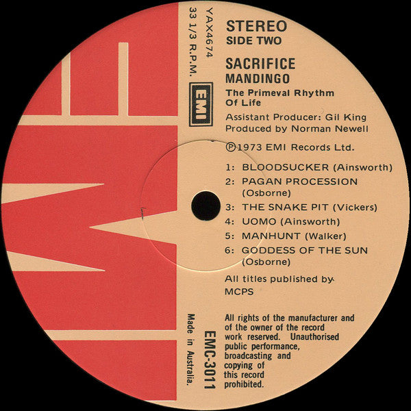 Mandingo – Sacrifice LP vinyl record, image 4 of 4