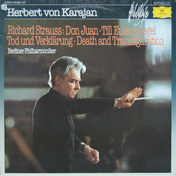 Richard Strauss, Herbert von Karajan, Berliner Philharmoniker – Till Eulenspiegels Lustige Streiche · Don Juan · Tod Und Verklärung LP vinyl record, image 1 of 3
