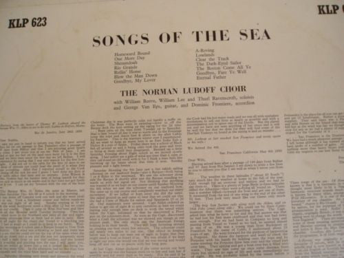Norman Luboff Choir – Songs Of The Sea LP vinyl record, image 2 of 2