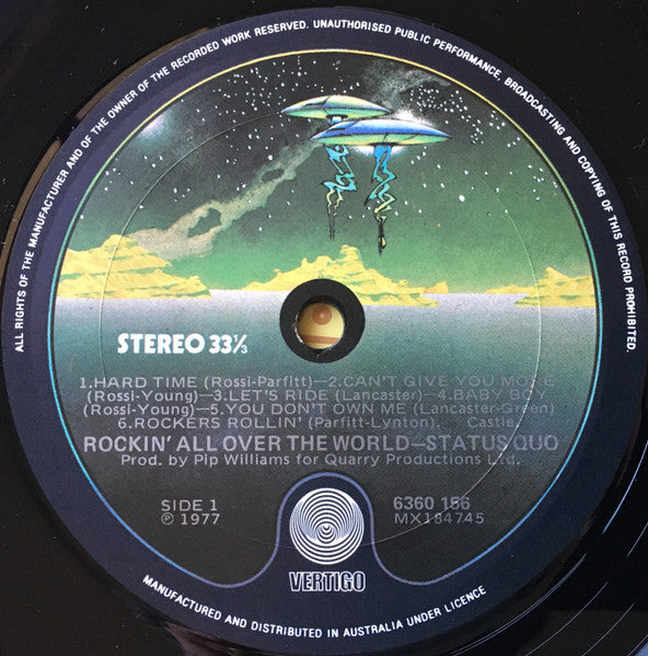 Status Quo – Rockin' All Over The World LP vinyl record, image 5 of 6