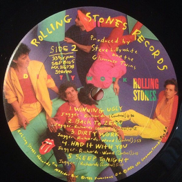 The Rolling Stones – Dirty Work LP vinyl record, image 4 of 6