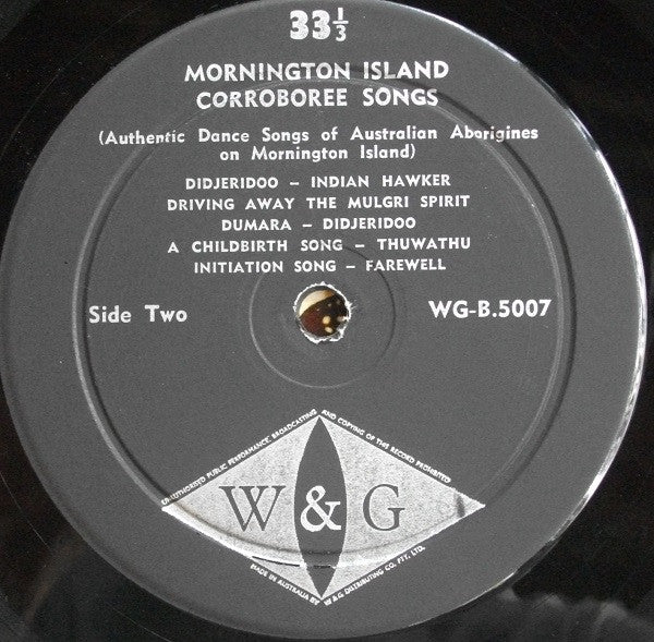 Australian Aborigines – Mornington Island Corroboree Songs LP vinyl record, image 4 of 4