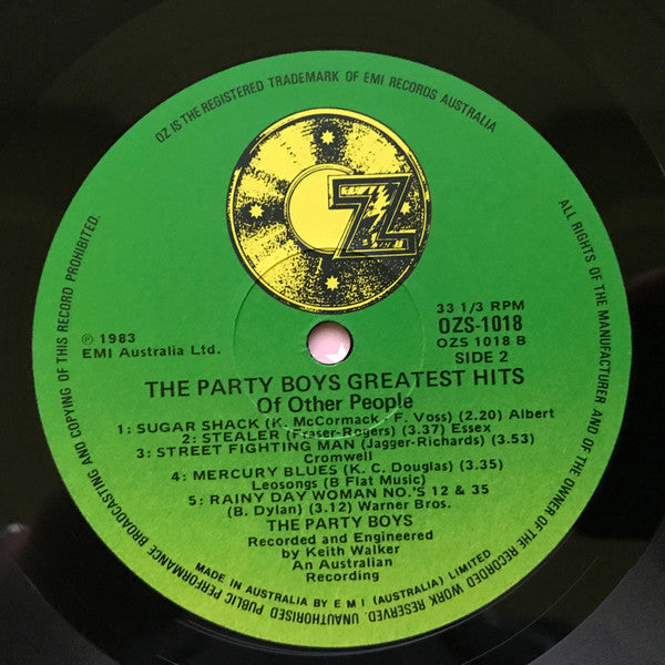 The Party Boys – Greatest Hits (Of Other People) LP vinyl record, image 6 of 6