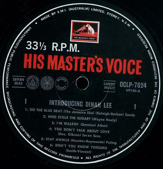 Dinah Lee – Introducing Dinah Lee LP vinyl record, image 3 of 4