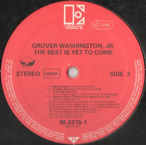 Grover Washington, Jr. – The Best Is Yet To Come LP vinyl record, image 4 of 6
