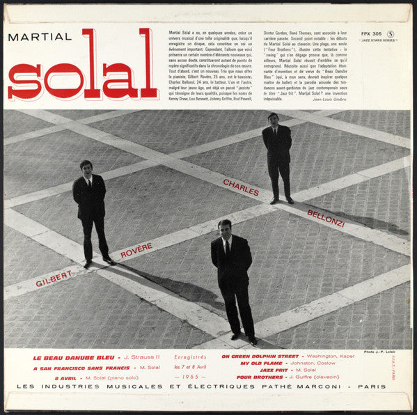 Martial Solal Trio – Martial Solal "Trio" LP vinyl record, image 2 of 4