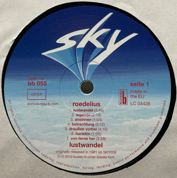 Hans-Joachim Roedelius – Lustwandel LP vinyl record, image 5 of 6