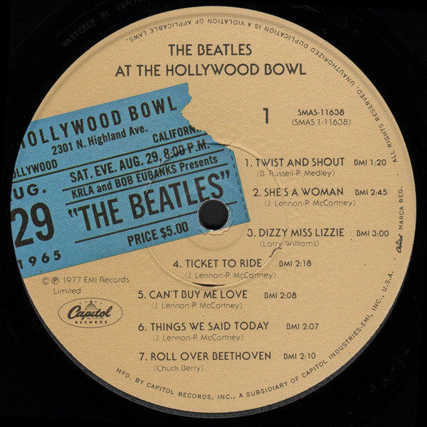 The Beatles – The Beatles At The Hollywood Bowl LP vinyl record, image 5 of 10