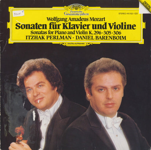 Wolfgang Amadeus Mozart, Itzhak Perlman, Daniel Barenboim – Sonaten Für Klavier Und Violine K.296•305•306 LP vinyl record, image 1 of 4