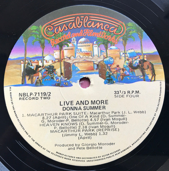 Donna Summer – Live And More (2xLP) LP vinyl record, image 8 of 8