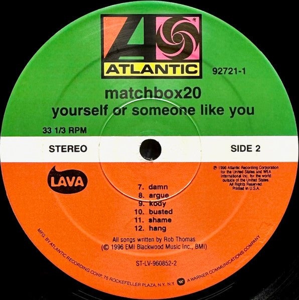 Matchbox Twenty – Yourself Or Someone Like You LP vinyl record, image 4 of 9