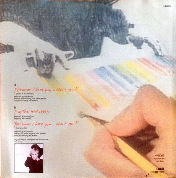Howard Jones – You Know I Love You... Don't You? (Dance In The Field Mix) 12" vinyl record, image 2 of 4