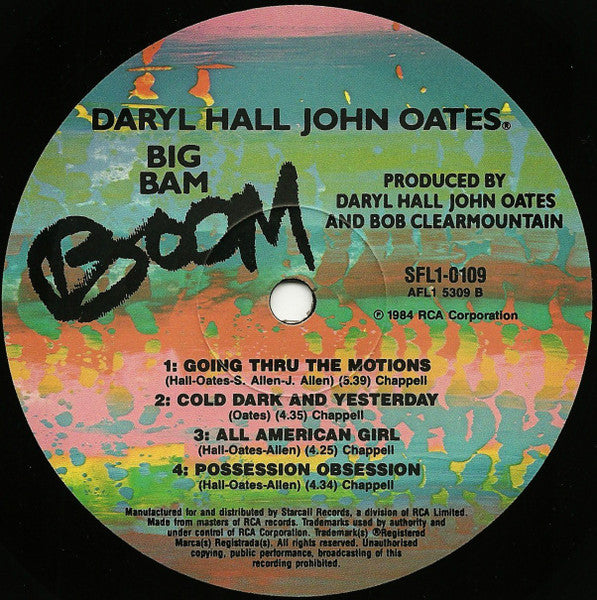 Daryl Hall & John Oates – Big Bam Boom LP vinyl record, image 6 of 6