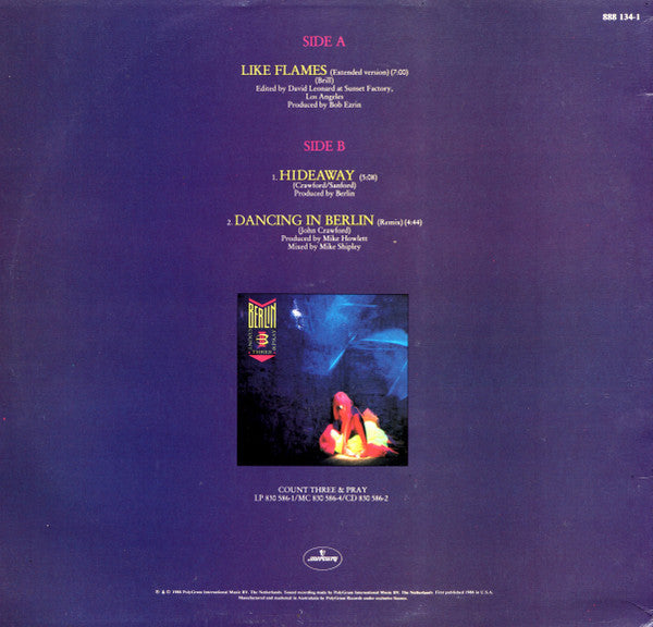 Berlin – Like Flames 12" vinyl record, image 2 of 4