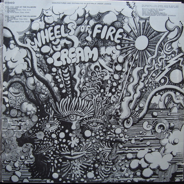 Cream – Wheels Of Fire - Live At The Fillmore LP vinyl record, image 2 of 4