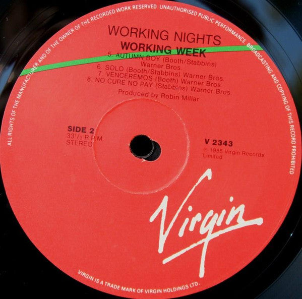 Working Week – Working Nights LP vinyl record, image 4 of 4