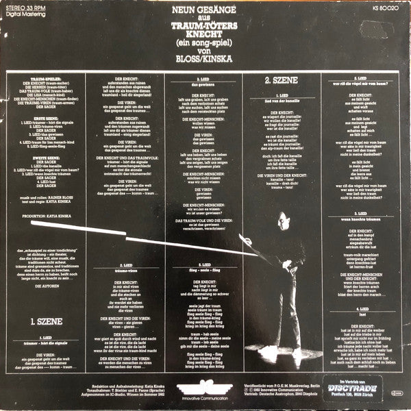 Rainer Bloss – Traum-Töters Knecht LP vinyl record, image 2 of 4
