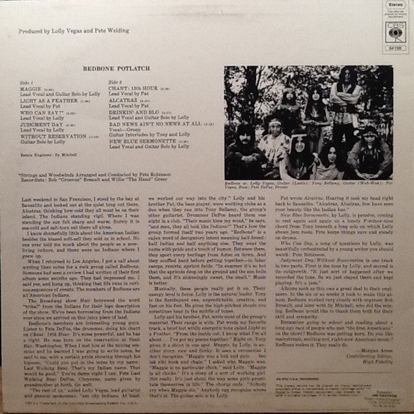 Redbone – Potlatch LP vinyl record, image 2 of 4