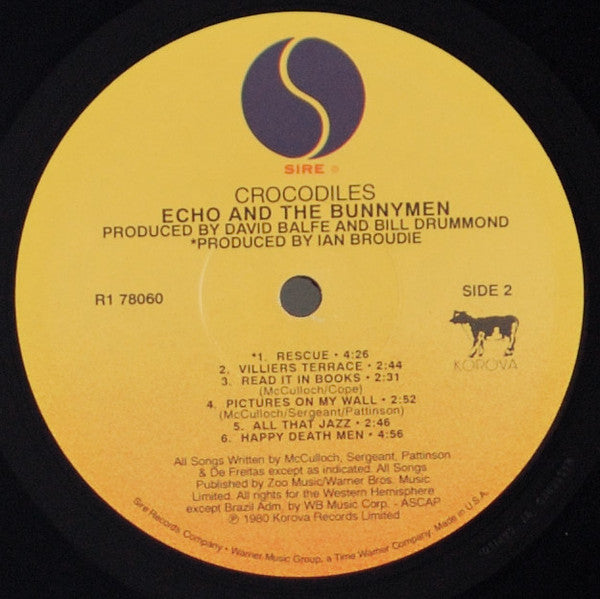 Echo & The Bunnymen – Crocodiles LP vinyl record, image 5 of 7