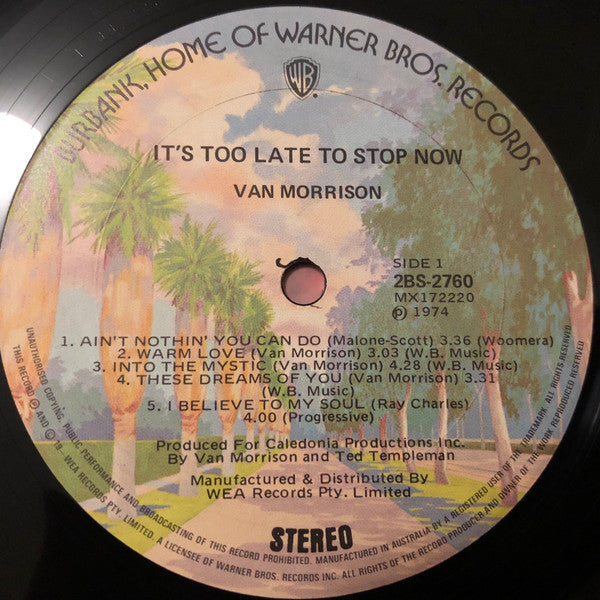 Van Morrison – It's Too Late To Stop Now (2xLP) LP vinyl record, image 5 of 8