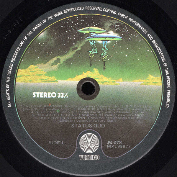 Status Quo – No Thought For Tomorrow LP vinyl record, image 3 of 4