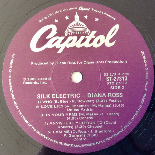Diana Ross – Silk Electric LP vinyl record, image 6 of 6