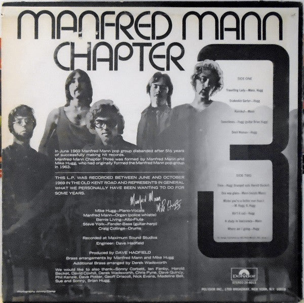 Manfred Mann Chapter Three – Manfred Mann Chapter Three LP vinyl record, image 2 of 6