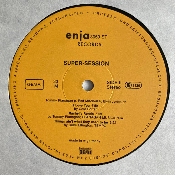 Tommy Flanagan, Red Mitchell, Elvin Jones – Super-Session LP vinyl record, image 4 of 4