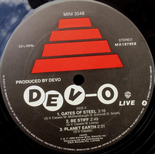 Devo – Dev-O Live 12" vinyl record, image 5 of 5