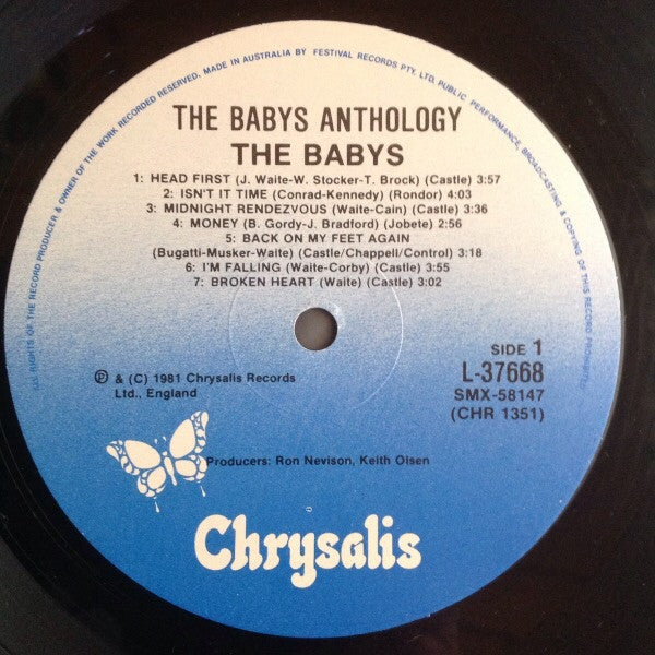 The Babys – Anthology LP vinyl record, image 3 of 3