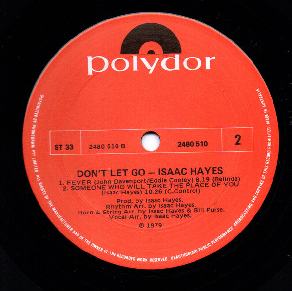 Isaac Hayes – Don't Let Go LP vinyl record, image 4 of 4