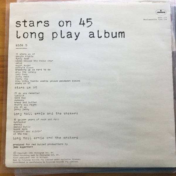 Stars On 45 – Long Play Album LP vinyl record, image 2 of 4