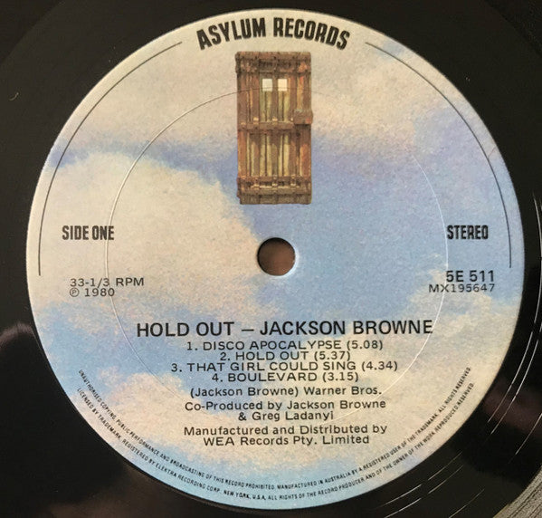 Jackson Browne – Hold Out LP vinyl record, image 3 of 6