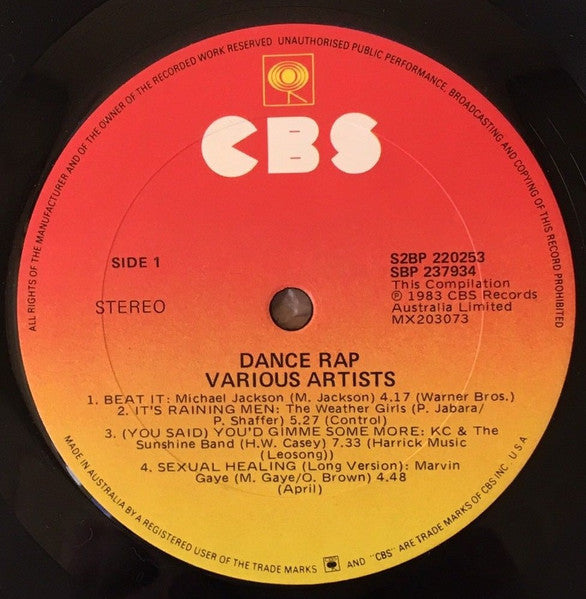 Various – Dance Rap 83 (2xLP) LP vinyl record, image 3 of 6