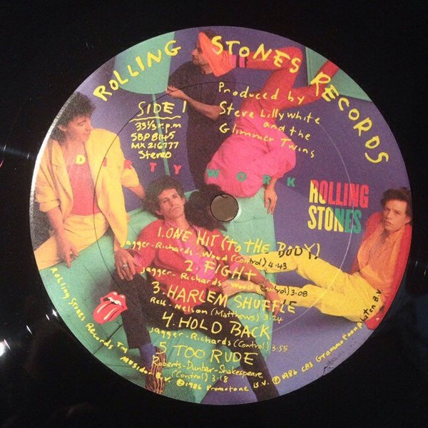 The Rolling Stones – Dirty Work LP vinyl record, image 3 of 6